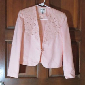 BEAUTIFUL LINED PINK KASPER SHORT JACKET Size 4